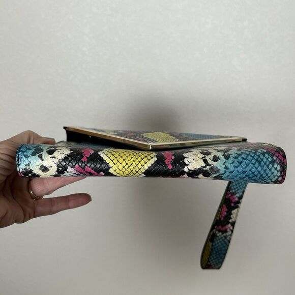 Aldo Wristlet Multicolor PUC Y2K Retro Style 90’s Faux Snakeskin Street style - Picture 3 of 10